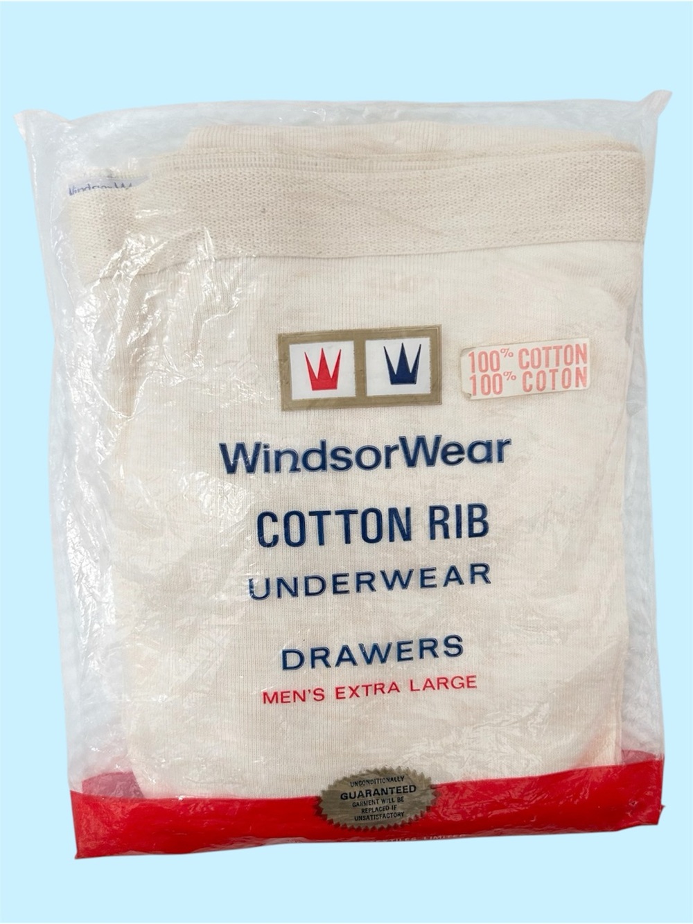 Vintage 70s Windsorwear Cotton Rib Underwear Long Johns Men’s XL NWT Rare